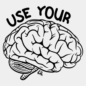 Use Your Brain - Męska Koszulka Biała