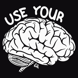 Use Your Brain - Męska Koszulka Czarna