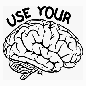 Use Your Brain - Poduszka Biała