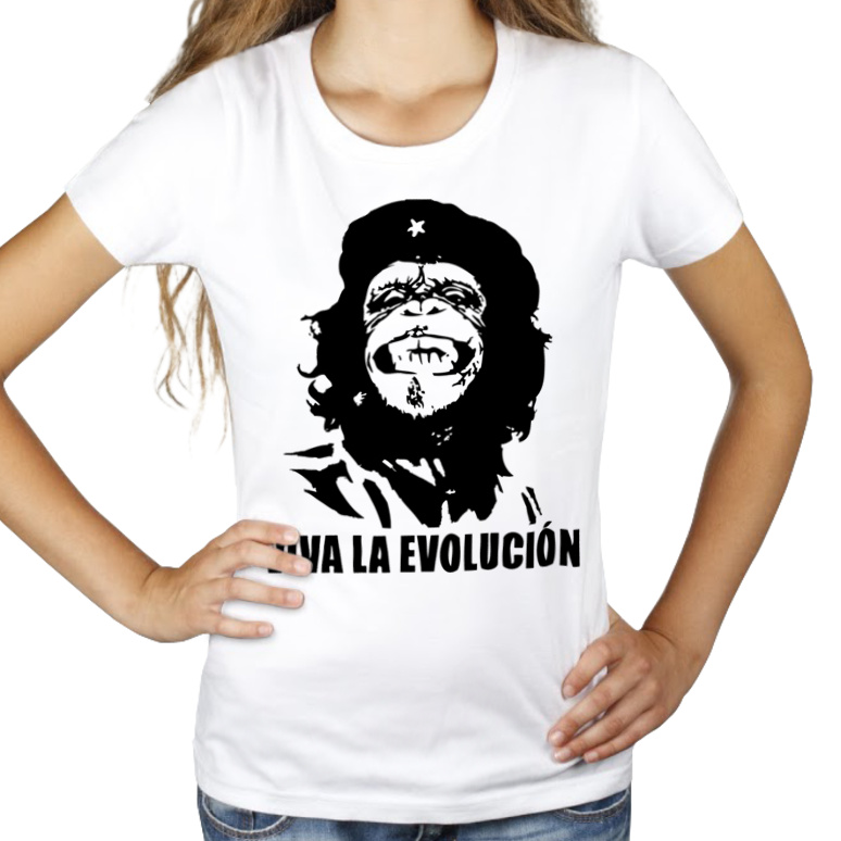 Viva La Evolucion - Damska Koszulka Biała