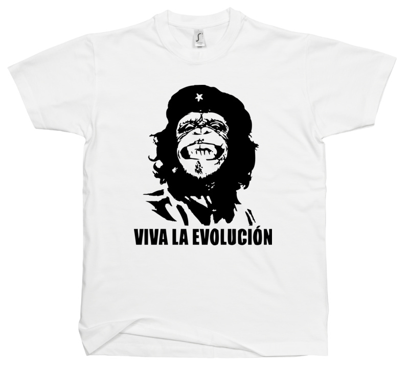 Viva La Evolucion - Męska Koszulka Biała