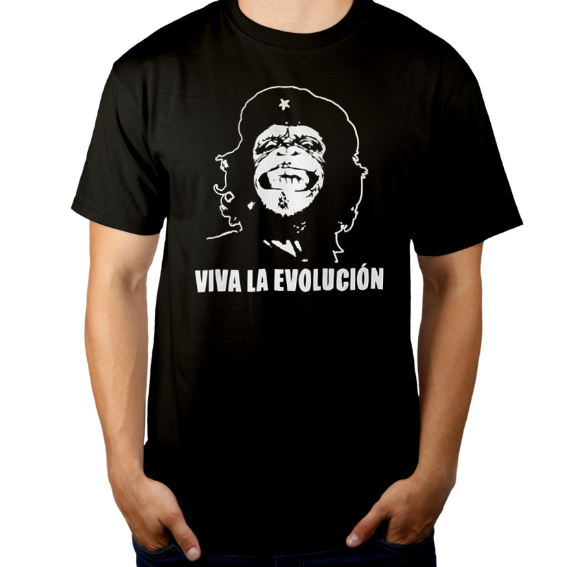 Viva La Evolucion - Męska Koszulka Czarna