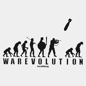 War Evolution - Męska Koszulka Biała