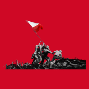 Wbicie flagi - Damska Koszulka Czerwona