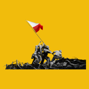 Wbicie flagi - Damska Koszulka Żółta