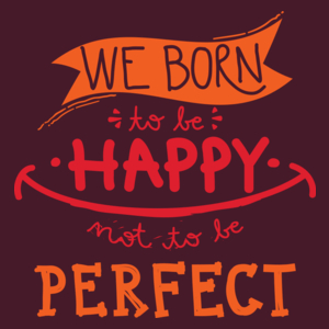 We born happy not to be perfect - Męska Koszulka Burgundowa