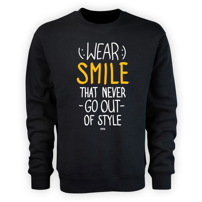 Wear Smile - That Never Go Out of Style - Męska Bluza Czarna