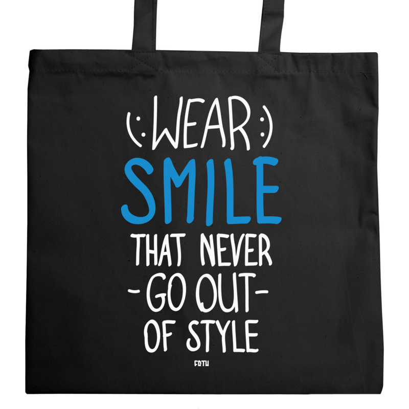 Wear Smile - That Never Go Out of Style - Torba Na Zakupy Czarna