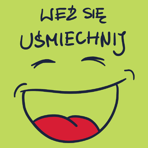 Weź Się Uśmiechnij - Męska Koszulka Jasno Zielona