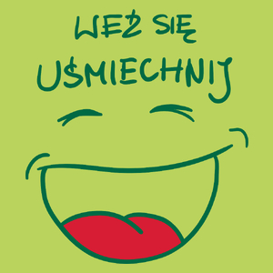 Weź Się Uśmiechnij - Damska Koszulka Jasno Zielona