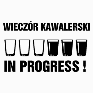 Wieczór kawalerski in progress - Poduszka Biała