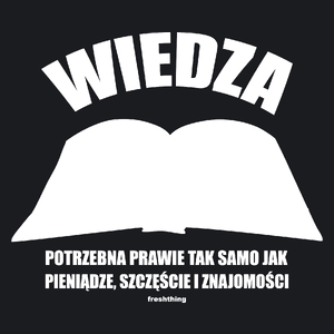 Wiedza - Damska Koszulka Czarna