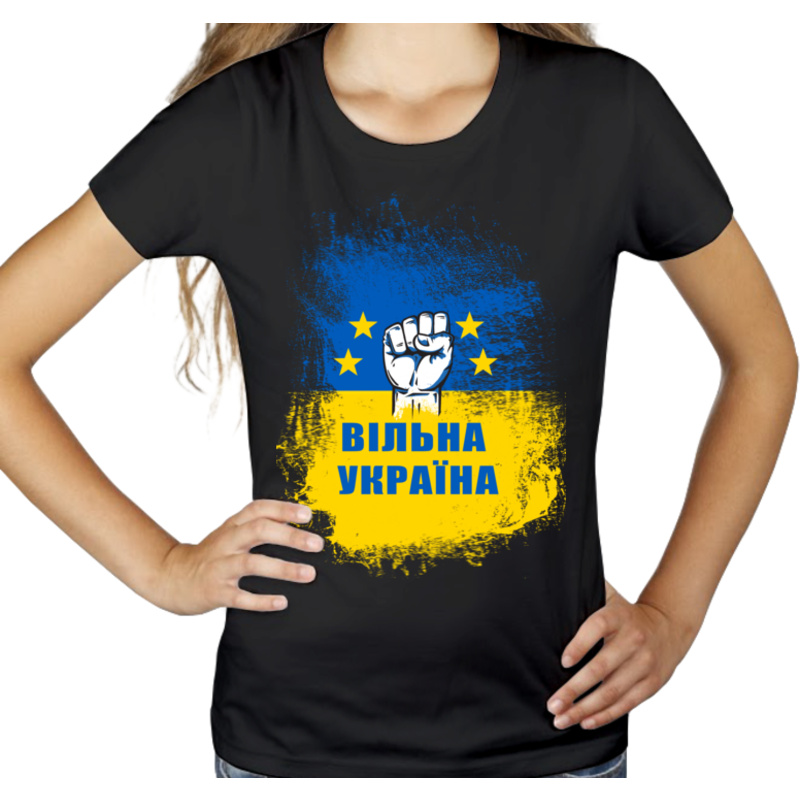 Wolna Ukraina - Damska Koszulka Czarna
