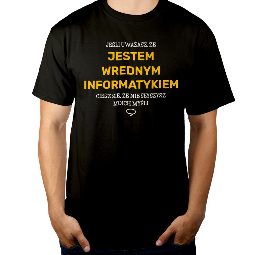Wredny Informatyk - Męska Koszulka Czarna