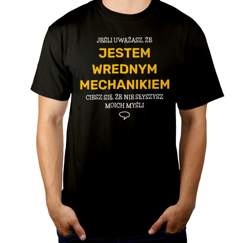 Wredny Mechanik - Męska Koszulka Czarna