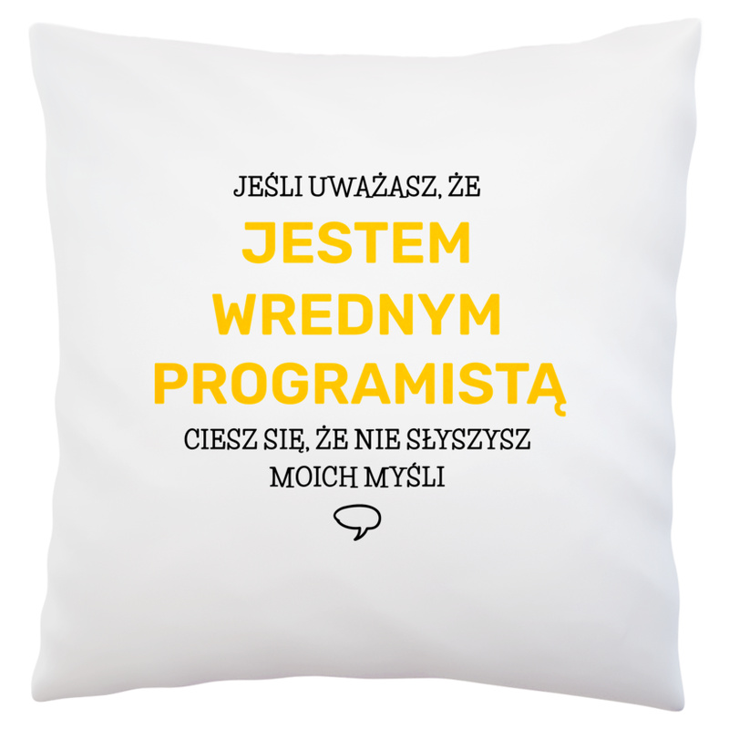 Wredny Programista - Poduszka Biała