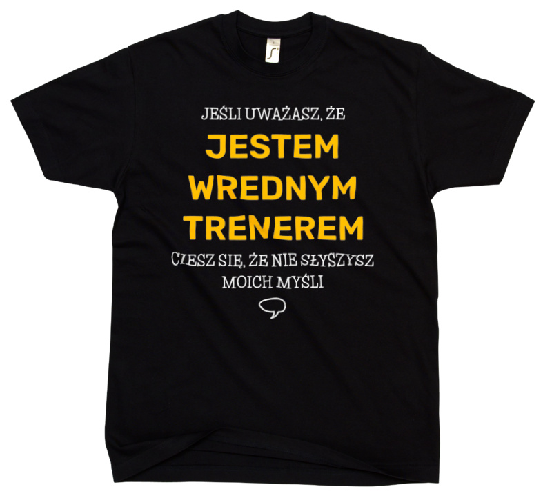 Wredny Trener - Męska Koszulka Czarna