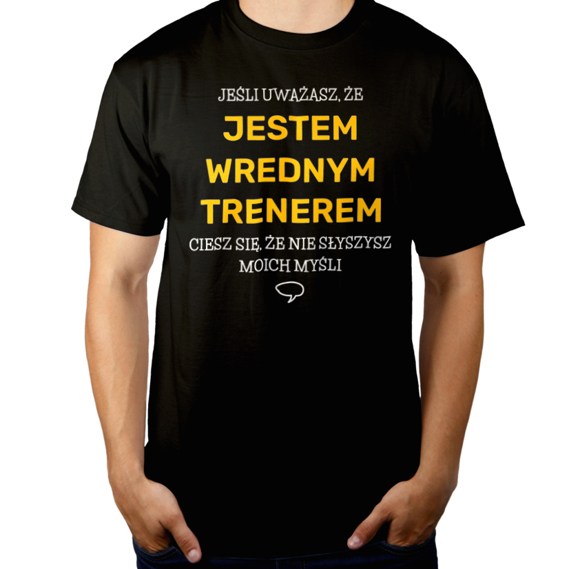 Wredny Trener - Męska Koszulka Czarna