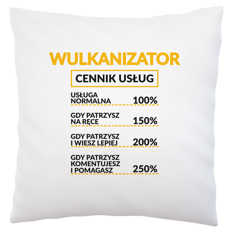 Wulkanizator - Cennik Usług - Poduszka Biała