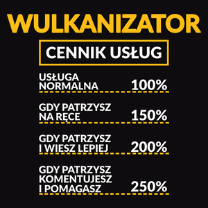 Wulkanizator - Cennik Usług - Męska Koszulka Czarna