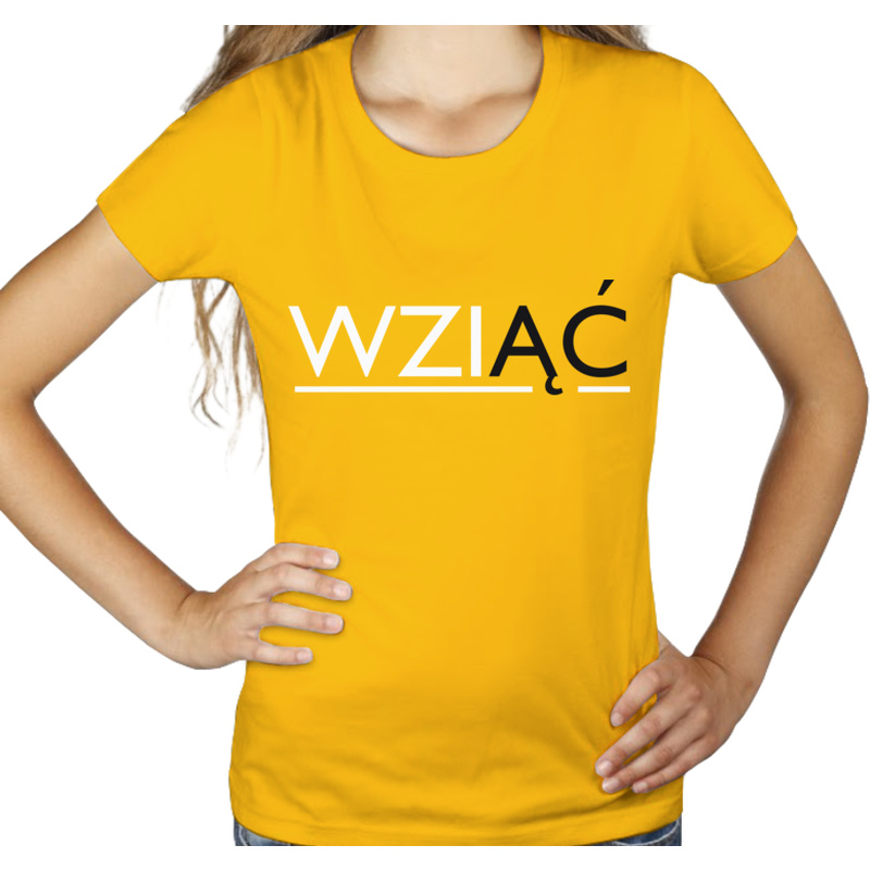 Wziąć - Damska Koszulka Żółta