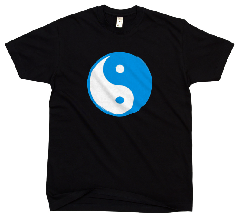 Yin i yang - Męska Koszulka Czarna