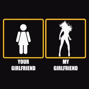 Your Girlfriend vs. My Girlfriend - Męska Bluza Czarna