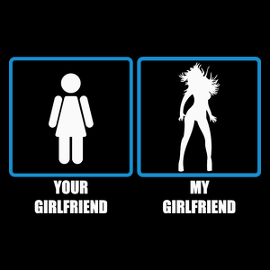 Your Girlfriend vs. My Girlfriend - Torba Na Zakupy Czarna
