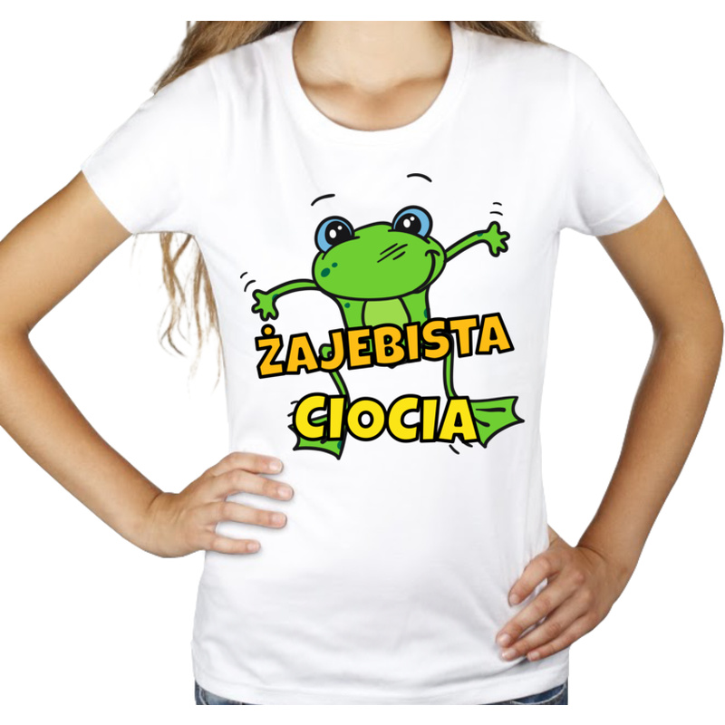 Żajebista ciocia - Damska Koszulka Biała