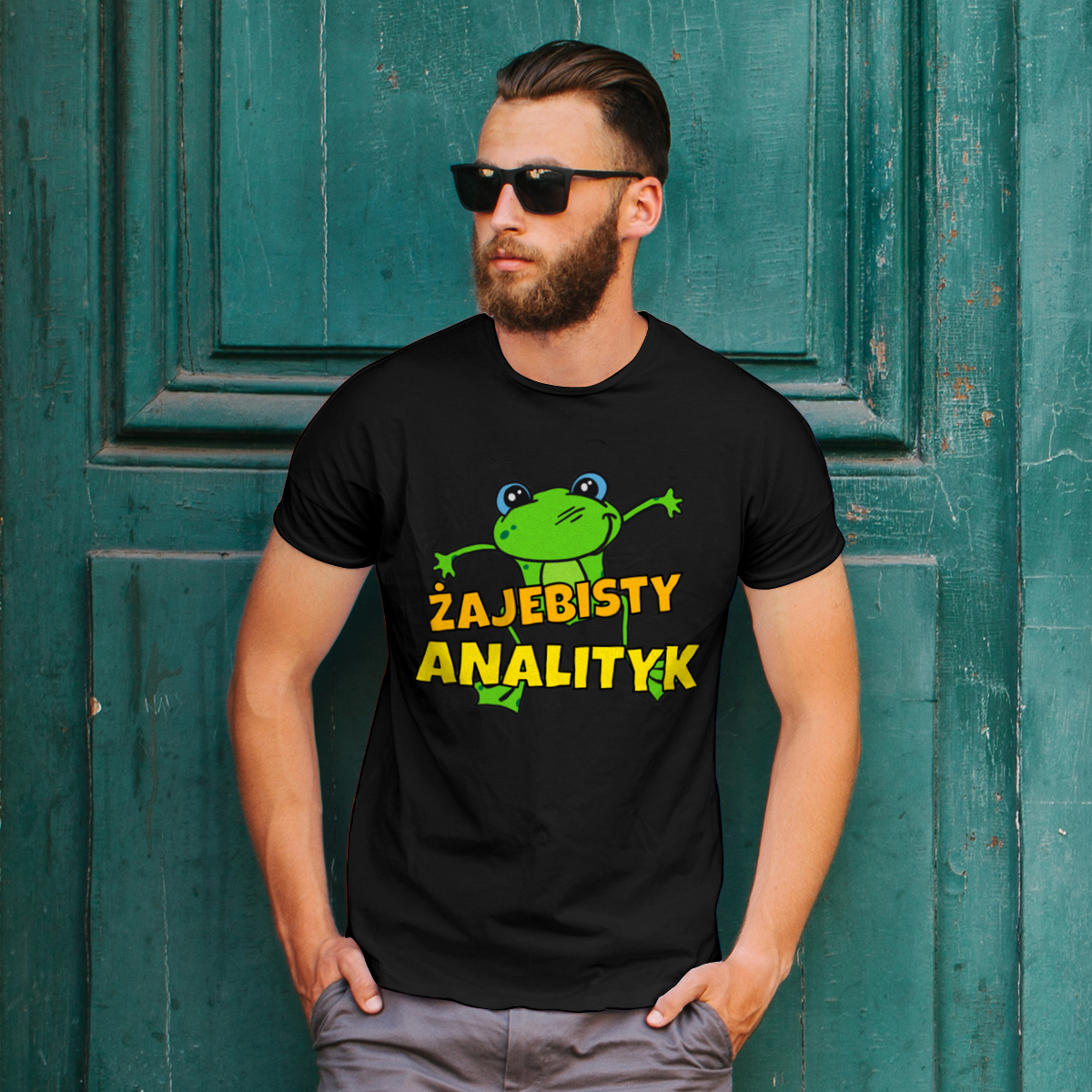 Żajebisty Analityk - Męska Koszulka Czarna