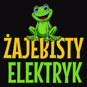 Żajebisty Elektryk - Męska Bluza z kapturem Czarna