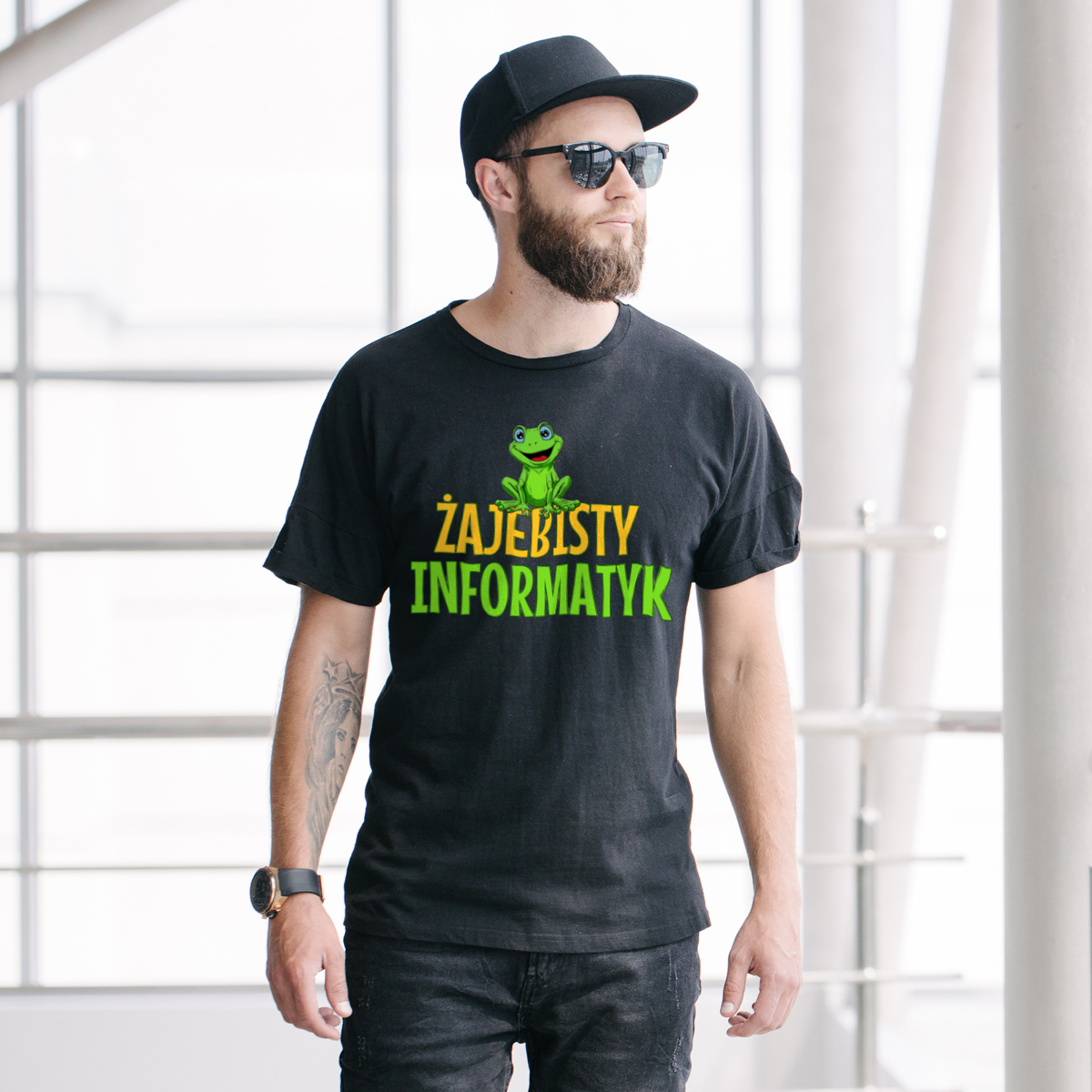 Żajebisty Informatyk - Męska Koszulka Czarna