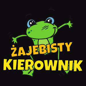 Żajebisty Kierownik - Męska Bluza z kapturem Czarna