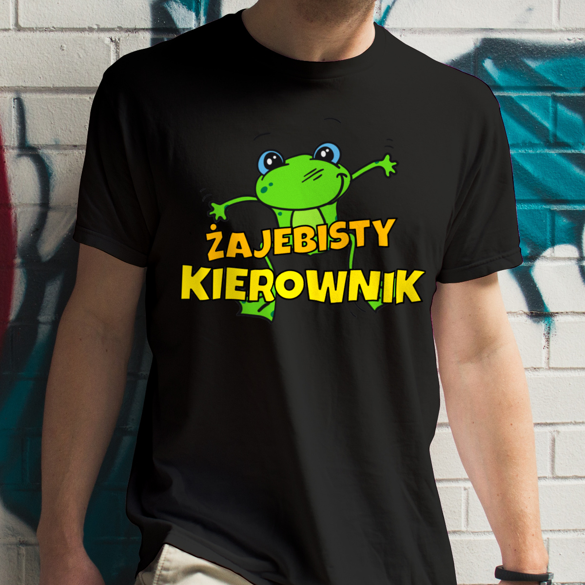 Żajebisty Kierownik - Męska Koszulka Czarna