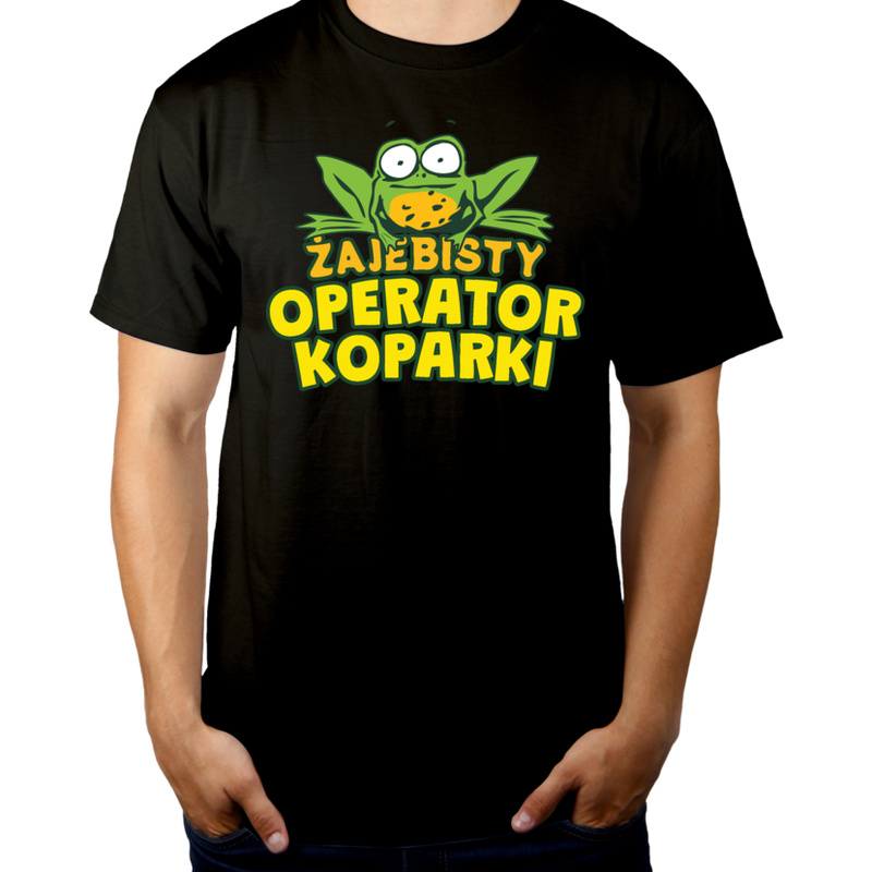 Żajebisty Operator Koparki - Męska Koszulka Czarna