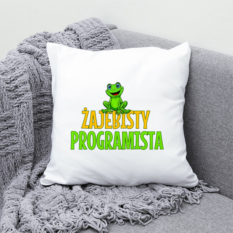 Żajebisty Programista - Poduszka Biała