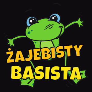 Żajebisty basista - Męska Bluza z kapturem Czarna