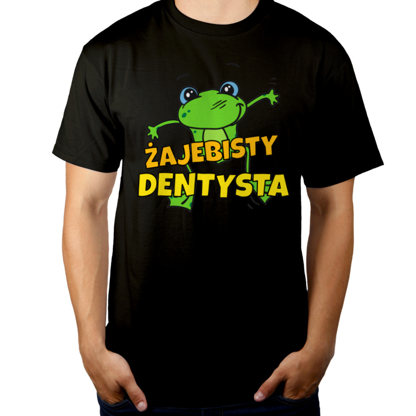 Żajebisty dentysta - Męska Koszulka Czarna