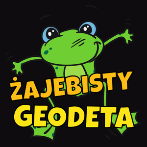 Żajebisty geodeta - Męska Koszulka Czarna