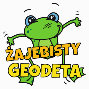 Żajebisty geodeta - Poduszka Biała
