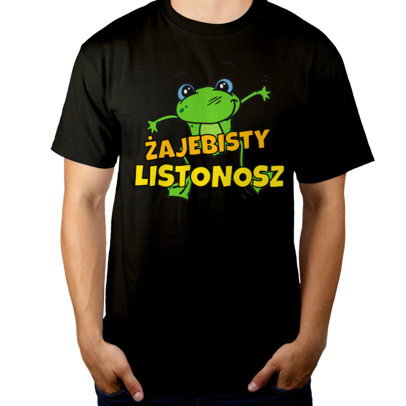 Żajebisty listonosz - Męska Koszulka Czarna