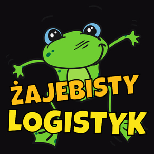 Żajebisty logistyk - Męska Bluza Czarna