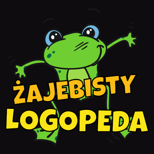 Żajebisty logopeda - Męska Bluza Czarna