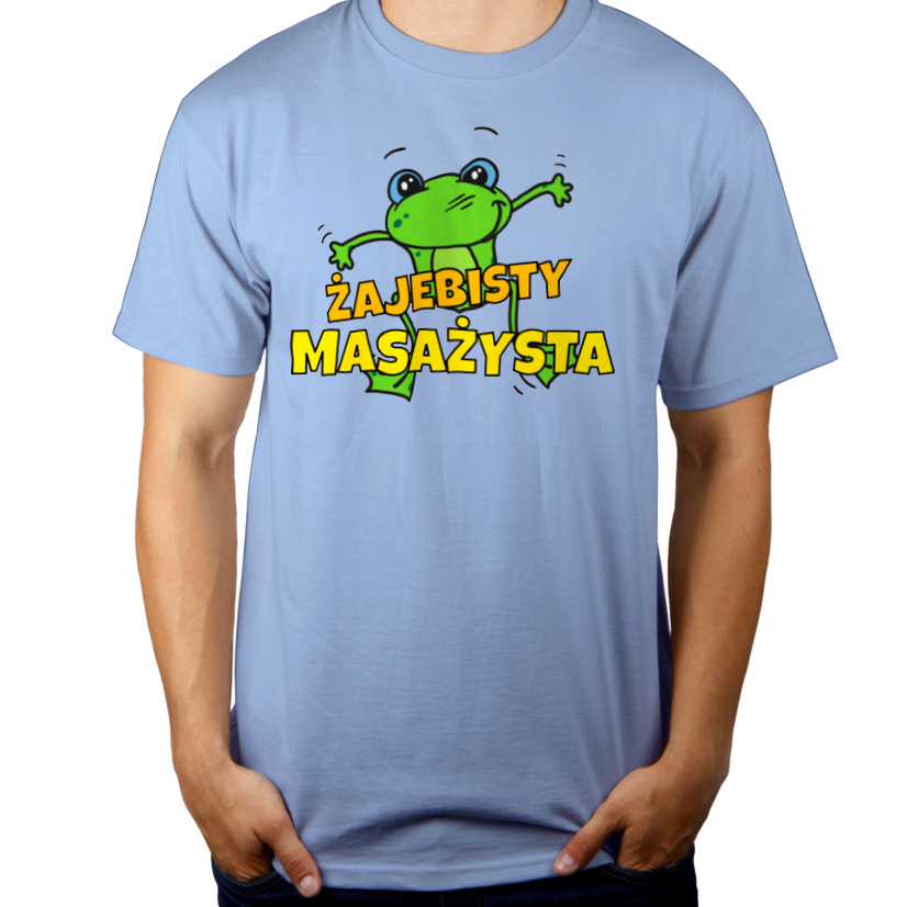 Żajebisty masażysta - Męska Koszulka Błękitna