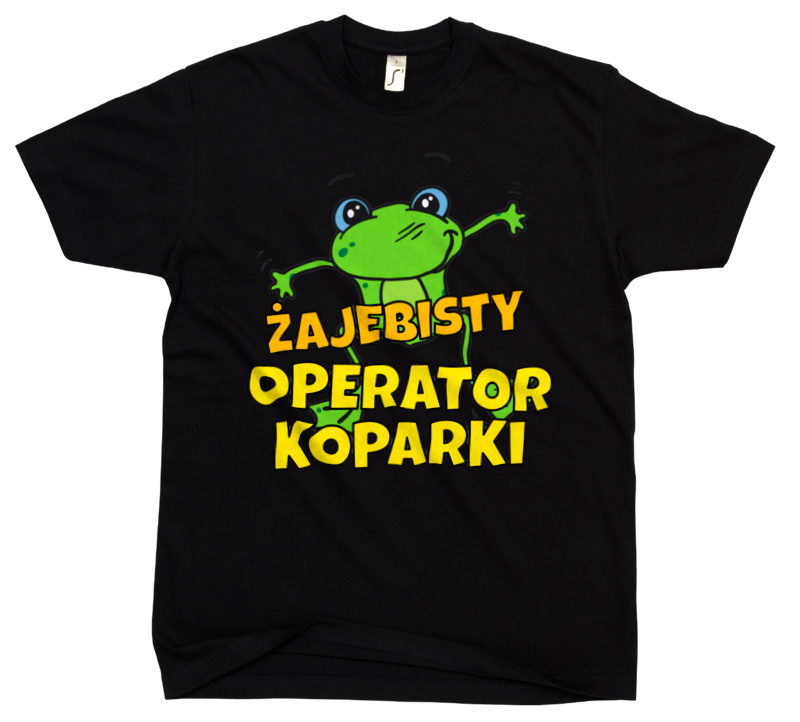 Żajebisty operator koparki - Męska Koszulka Czarna
