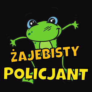 Żajebisty policjant - Męska Koszulka Czarna