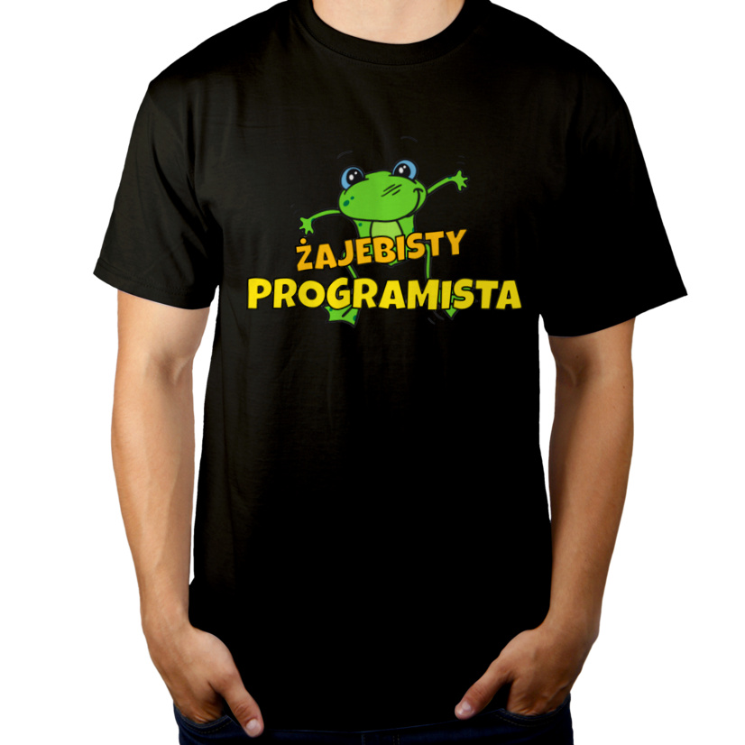 Żajebisty programista - Męska Koszulka Czarna