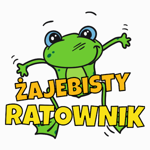 Żajebisty ratownik - Poduszka Biała