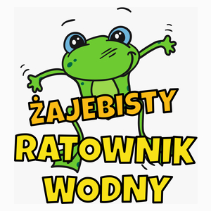 Żajebisty ratownik wodny - Poduszka Biała