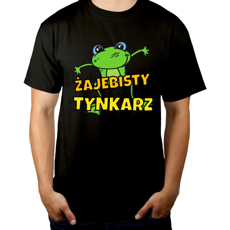 Żajebisty tynkarz - Męska Koszulka Czarna